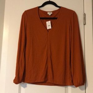 Orange J. Crew top